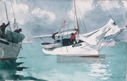 Fischerboote Key West Realismus marine Winslow Homer Ölgemälde